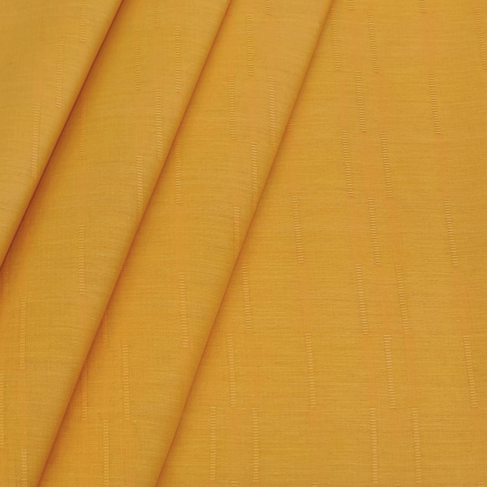 Shirt n Kurta Fabric Stiff Pure Cotton Dobby Premium Colour Orange